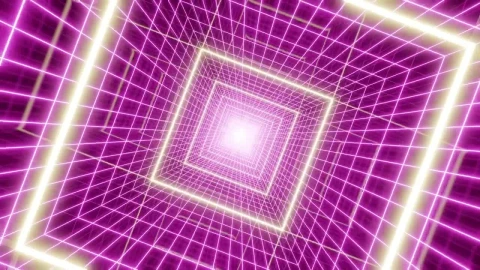 Free Video Stock Square Cyberpunk Tunnel With Purple Lasers Live Wallpaper - Free Live Wallpaper