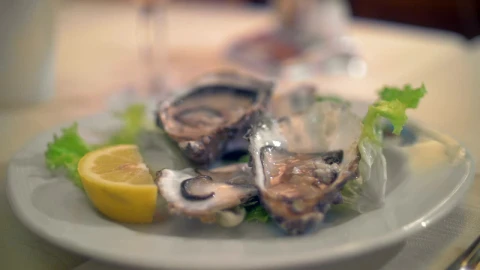 Free Video Stock Squeezing Lemon On Fresh Oysters Live Wallpaper - Free Live Wallpaper