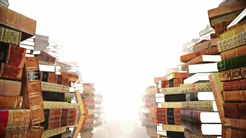 Free Video Stock Stacked Book Columns D Animation Live Wallpaper - Free Live Wallpaper