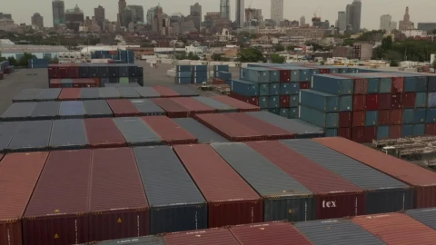 Free Video Stock Stacked International Shipping Containers Live Wallpaper - Free Live Wallpaper