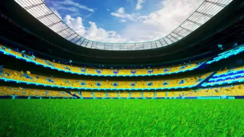 Free Video Stock Stadium Packed With Public Dressed In Yellow Uniform Live Wallpaper - Free Live Wallpaper