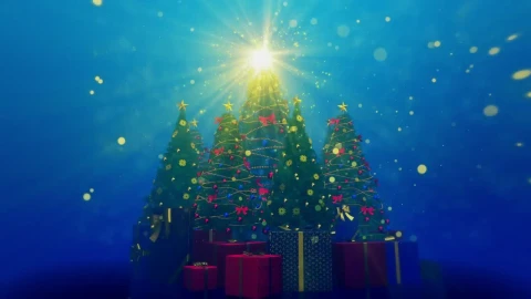 Free Video Stock Star Shining On The Top Of Christmas Trees Live Wallpaper - Free Live Wallpaper