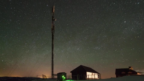 Free Video Stock Starry Sky And Communications Antenna Time Lapse Live Wallpaper - Free Live Wallpaper