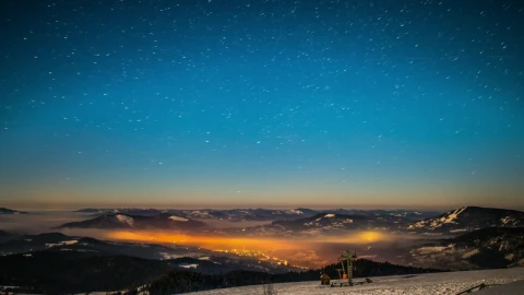 Free Video Stock Starry Sky Seen From High Mountains Live Wallpaper - Free Live Wallpaper