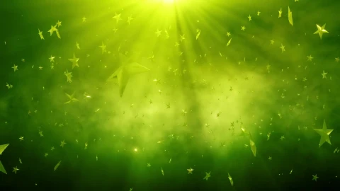 Free Video Stock Stars Floating On A Background With Green Haze Live Wallpaper - Free Live Wallpaper