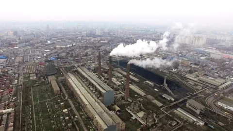 Free Video Stock Steam Coming Out Of Factory Towers Live Wallpaper - Free Live Wallpaper