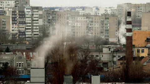 Free Video Stock Steam Coming Out Of Household Chimneys Live Wallpaper - Free Live Wallpaper