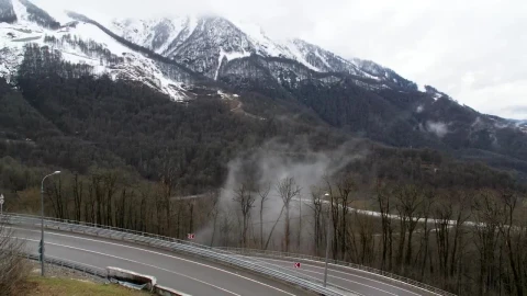 Free Video Stock Steam Rising From A Forest Road Live Wallpaper - Free Live Wallpaper