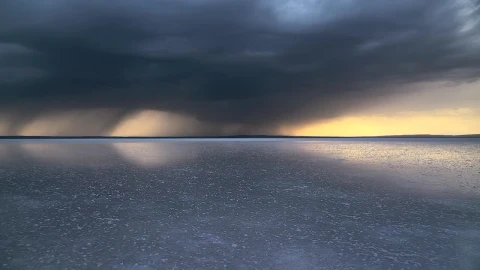 Free Video Stock Storm Clouds Approaching A Frozen Lake Live Wallpaper - Free Live Wallpaper