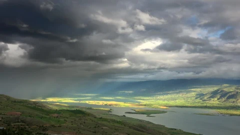 Free Video Stock Storm Clouds Approaching The Valley Live Wallpaper - Free Live Wallpaper