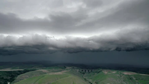 Free Video Stock Storm Clouds Over The Hills Live Wallpaper - Free Live Wallpaper
