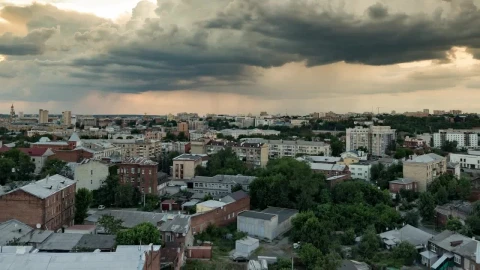 Free Video Stock Storm Over A Town Live Wallpaper - Free Live Wallpaper
