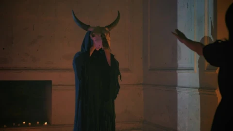 Free Video Stock Strange Ritual Of A Man With The Skull Of A Live Wallpaper - Free Live Wallpaper