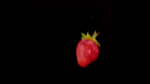 Free Video Stock Strawberries Falling To Black Water Live Wallpaper - Free Live Wallpaper