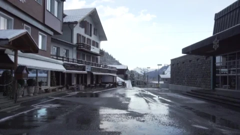 Free Video Stock Street Of A Town In Winter Live Wallpaper - Free Live Wallpaper