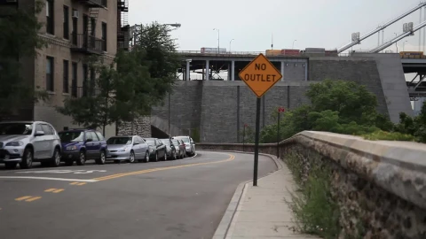 Free Video Stock Street Sign By The Washington Bridge Live Wallpaper - Free Live Wallpaper