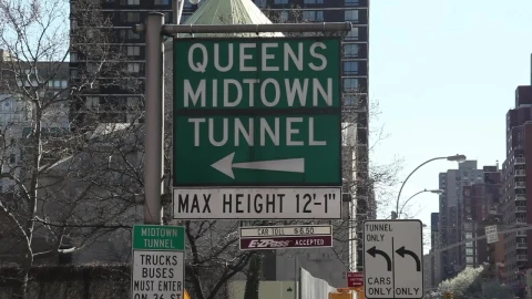 Free Video Stock Street Signs Leading To A Tunnel Live Wallpaper - Free Live Wallpaper