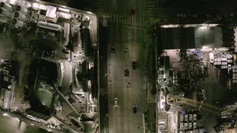 Free Video Stock Streets Of A City Viewed From Above At Night Live Wallpaper - Free Live Wallpaper