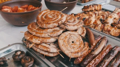 Free Video Stock Strips Of Meat Ready To Eat At The Market Live Wallpaper - Free Live Wallpaper