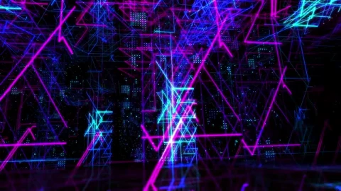 Free Video Stock Structures With Neon Lights D Abstract Animation Live Wallpaper - Free Live Wallpaper