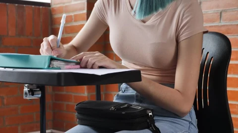 Free Video Stock Student Girl Sitting In An Armchair In Her Classroom Live Wallpaper - Free Live Wallpaper