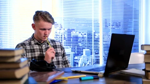 Free Video Stock Student Stuck On His Work Live Wallpaper - Free Live Wallpaper