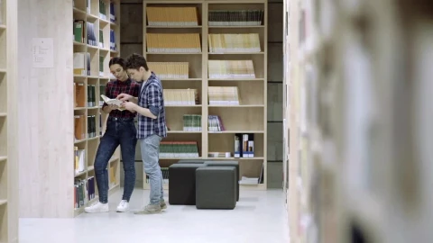 Free Video Stock Students At The Library Corridor Live Wallpaper - Free Live Wallpaper