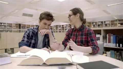 Free Video Stock Students Having Fun In The Library With The Books Live Wallpaper - Free Live Wallpaper