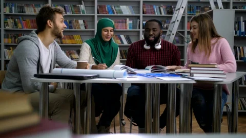 Free Video Stock Students Working In The Library Live Wallpaper - Free Live Wallpaper