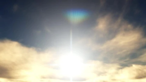 Free Video Stock Sun Flare And A Cloudy Sky Live Wallpaper - Free Live Wallpaper