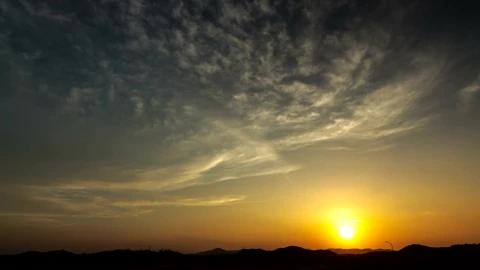 Free Video Stock Sun Setting Across Dark Hills Live Wallpaper - Free Live Wallpaper