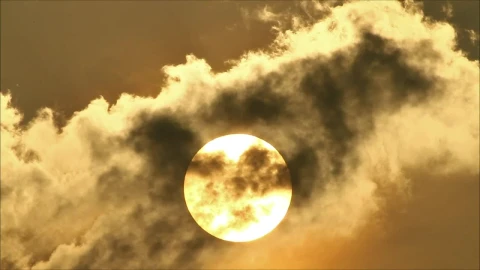 Free Video Stock Sun Shining Brightly Behind The Clouds Live Wallpaper - Free Live Wallpaper