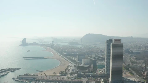 Free Video Stock Sunny Coast Of Barcelona Drone Shot Live Wallpaper - Free Live Wallpaper