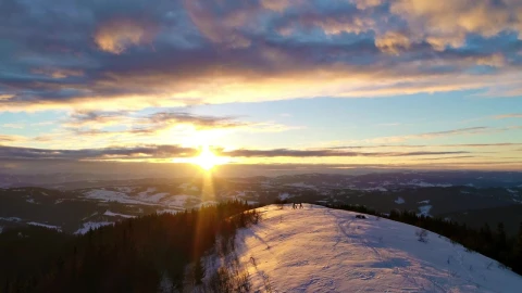 Free Video Stock Sunrise In A Beautiful Landscape During Winter Live Wallpaper - Free Live Wallpaper