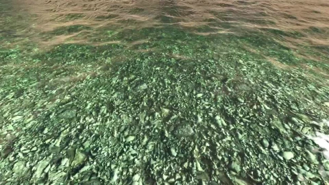 Free Video Stock transparent water flowing on a rocky bottom Live Wallpaper - Free Live Wallpaper
