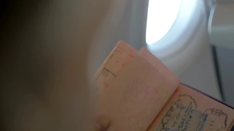 Free Video Stock travel stamps in a passport Live Wallpaper - Free Live Wallpaper