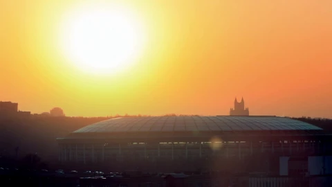 Free Video Stock sunset above a stadium Live Wallpaper - Free Live Wallpaper
