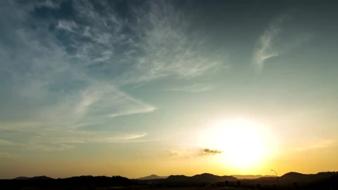 Free Video Stock sunset across the hills on a cool night Live Wallpaper - Free Live Wallpaper