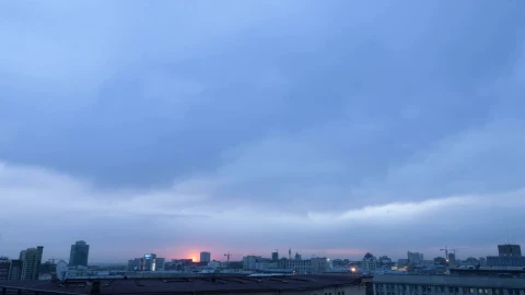 Free Video Stock sunset and fireworks in the city sky Live Wallpaper - Free Live Wallpaper