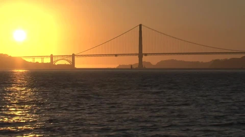 Free Video Stock sunset at the golden gate bridge Live Wallpaper - Free Live Wallpaper