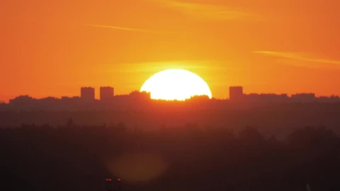 Free Video Stock sunset beyond the city Live Wallpaper - Free Live Wallpaper