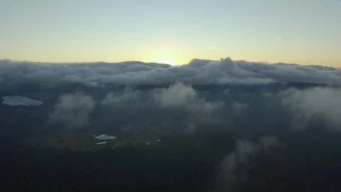 Free Video Stock sunset from the top of a cloudy mountain range Live Wallpaper - Free Live Wallpaper
