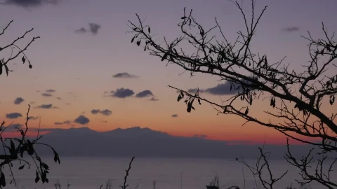 Free Video Stock sunset in greece from the coast Live Wallpaper - Free Live Wallpaper
