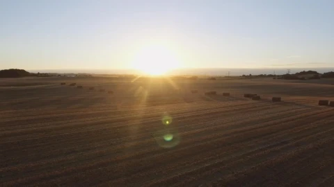 Free Video Stock sunset over harvested mountain fields Live Wallpaper - Free Live Wallpaper