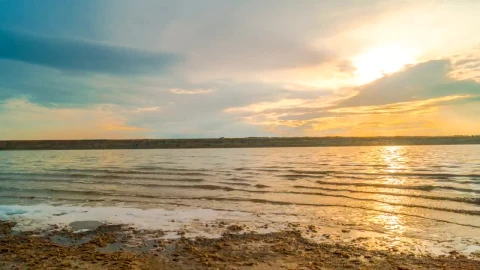 Free Video Stock sunset over the lake time lapse Live Wallpaper - Free Live Wallpaper