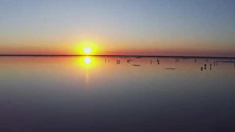 Free Video Stock sunset reflected in a large lake  largeLive Wallpaper - Free Live Wallpaper