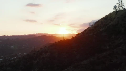 Free Video Stock sunset seen from the hollywood hills Live Wallpaper - Free Live Wallpaper