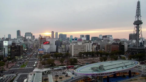 Free Video Stock sunset to night in yokohama city Live Wallpaper - Free Live Wallpaper