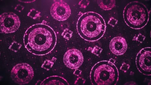 Free Video Stock surface with bright purple figures Live Wallpaper - Free Live Wallpaper