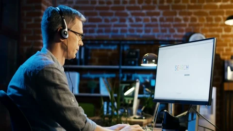 Free Video Stock surfing the internet in the office Live Wallpaper - Free Live Wallpaper